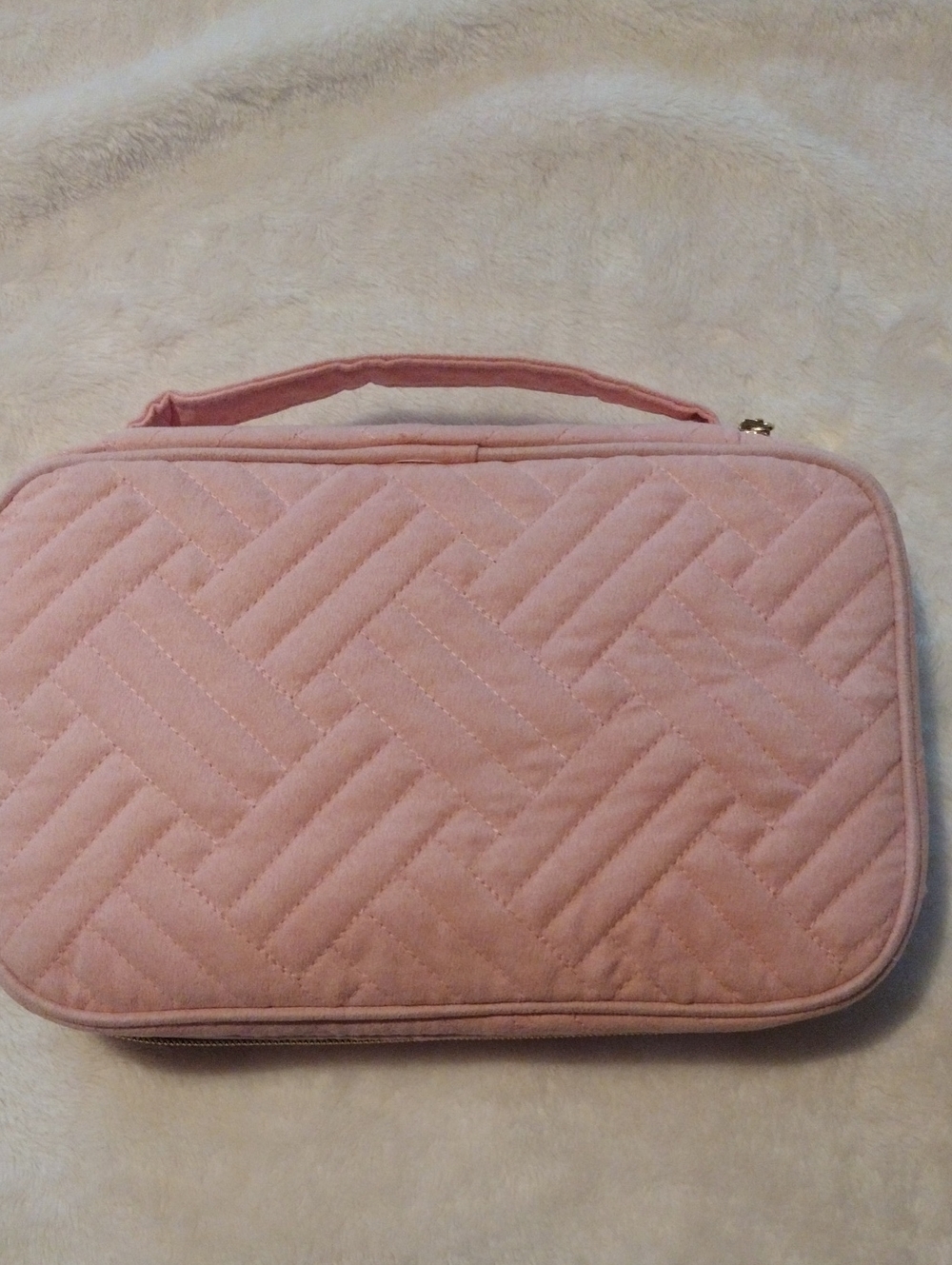 Enzo Pink Quilted Travel Jewelry Bag